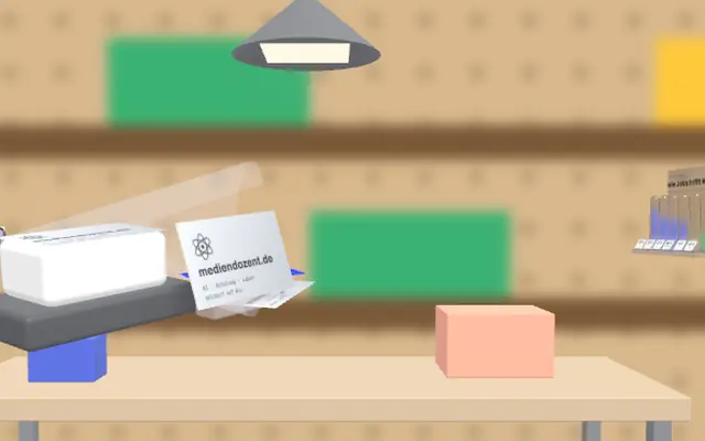 Laser: Visitenkarte auf Alu im 3D-Raum