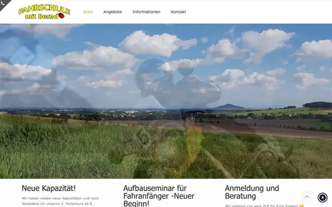 Startseite von Fahrschule mit Bernd