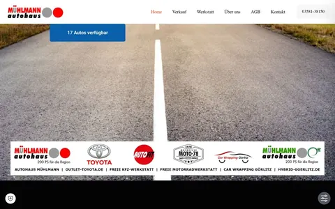 Startseite von Autohaus Mühlmann